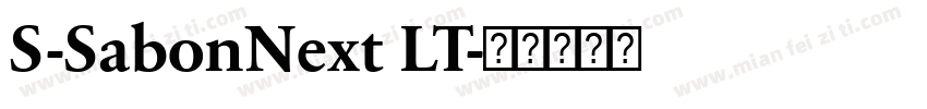 S-SabonNext LT字体转换